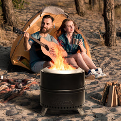 Pluto R19-PG Smokeless Outdoor Fire Pit - Painted Black
