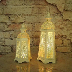 MR025 Gold Candle Holders Candlestick Home Decoration, Moroccan candle holder retro